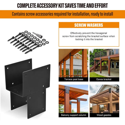 Pergola Brackets Galvanized Steel Pergola Kits 4 Pieces Fit Connecting Wooden Deck Patio Post Heavy Duty Set Hardware for Gazebo Porches approving