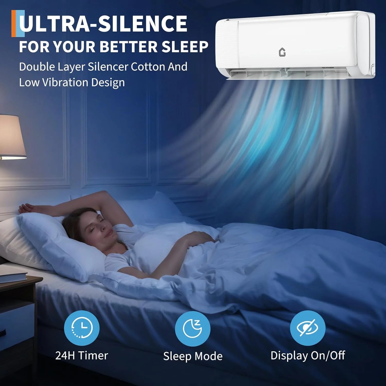 19 SEER2 9000 BTU Mini Split Air Conditioner,2025 New Update 230 V Split AC Unit Heating and Coolings up to 450,Inverter Ductless Air Conditioner w/Wifi,Remote Control.More Energy Efficient