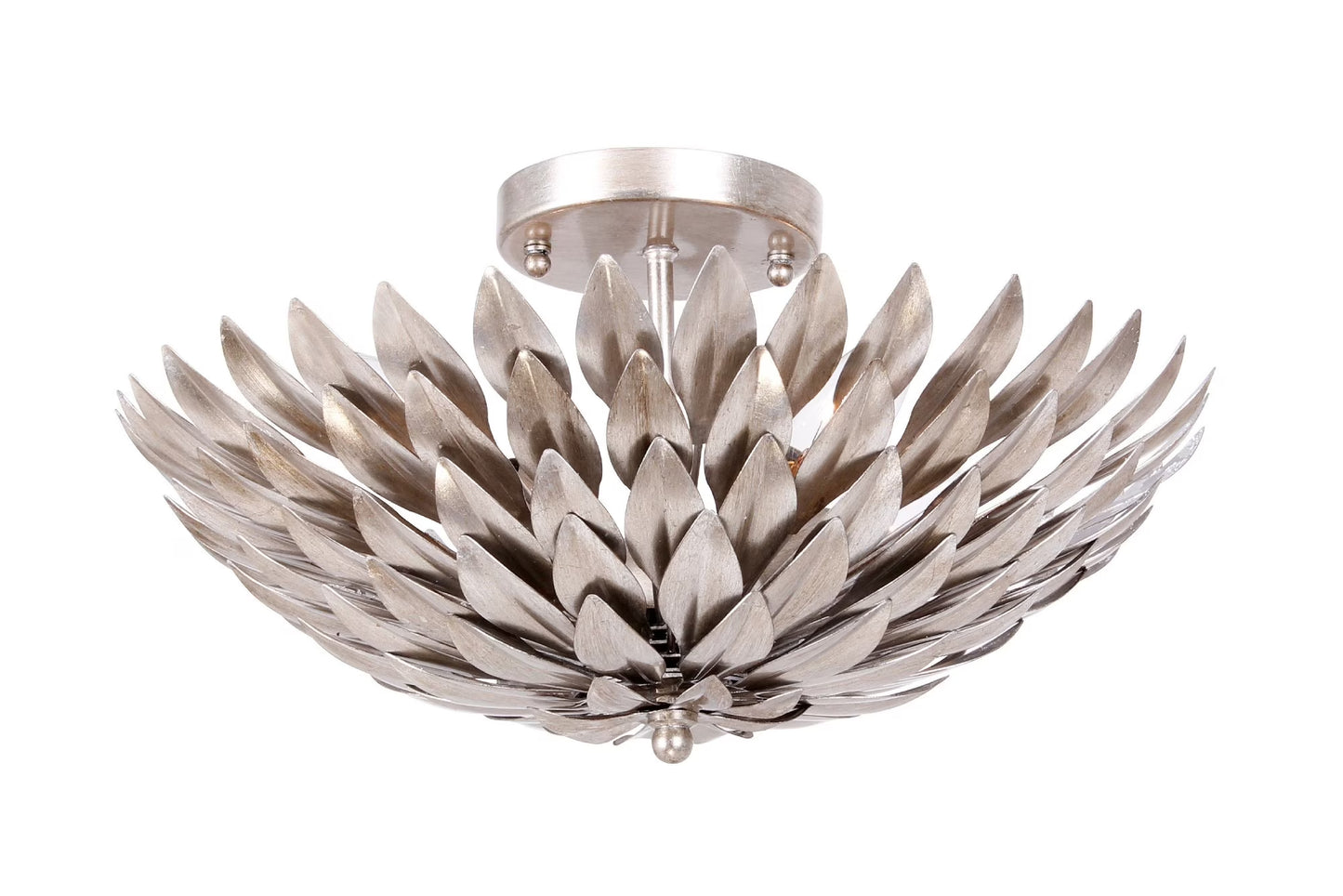505-MT-Crystorama Lighting-Broche - Four Light Flush Mount in Traditional and Contemporary Style - 16 Inches Wide by 6.25 Inches High-Matte White