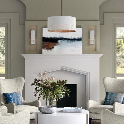 3 Light Pendant In Art Deco Style-8 Inches Tall And 20.25 Inches Wide -Traditional Installation Capital Lighting 350233Aw