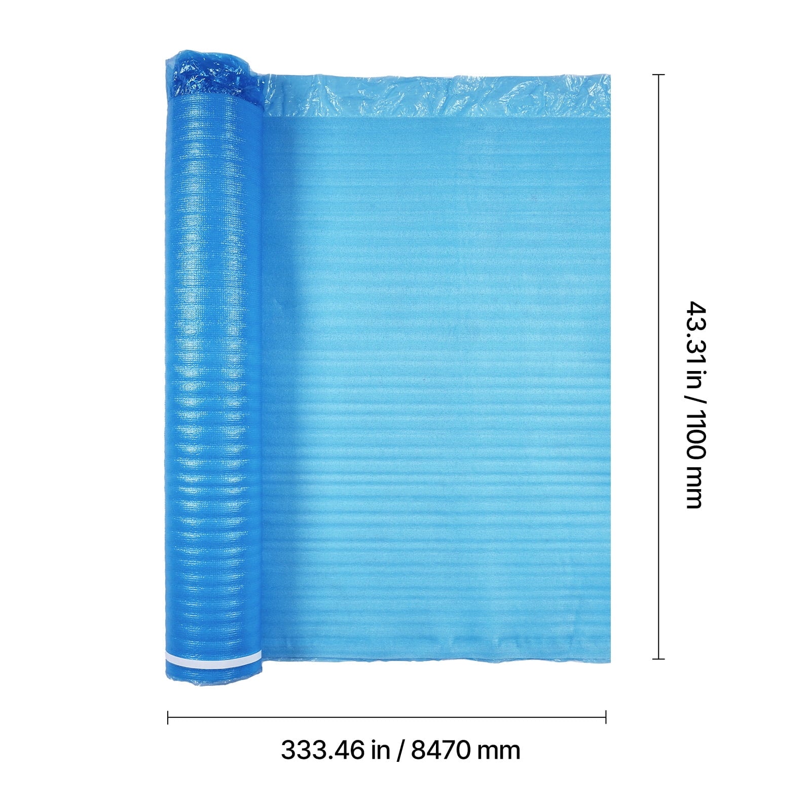 KFFKFF Floor Underlayment 600 sq. ft, 3-in-1 2 mm Thick Padding with Tape & Moisture Barrier, Durable EPE Foam for Sound Dampening & Noise Control, Suitable for Laminate Wood (6 Rolls x 100 sq. ft)