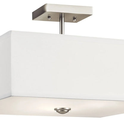 43693NBR-Kichler Lighting-Shailene - 3 Light Semi-Flush Mount - 18 inches wide-Natural Brass Finish