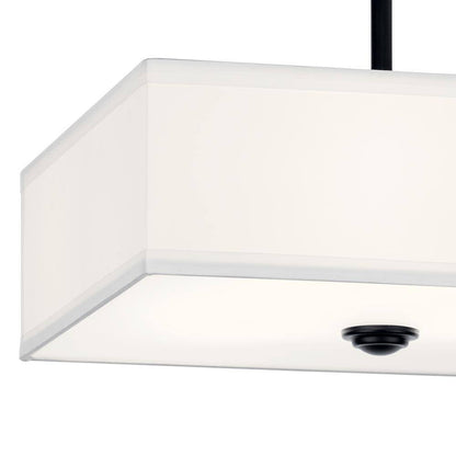 43691BK-Kichler Lighting-Shailene - 3 Light Semi-Flush Mount - 14 inches wide-Black Finish