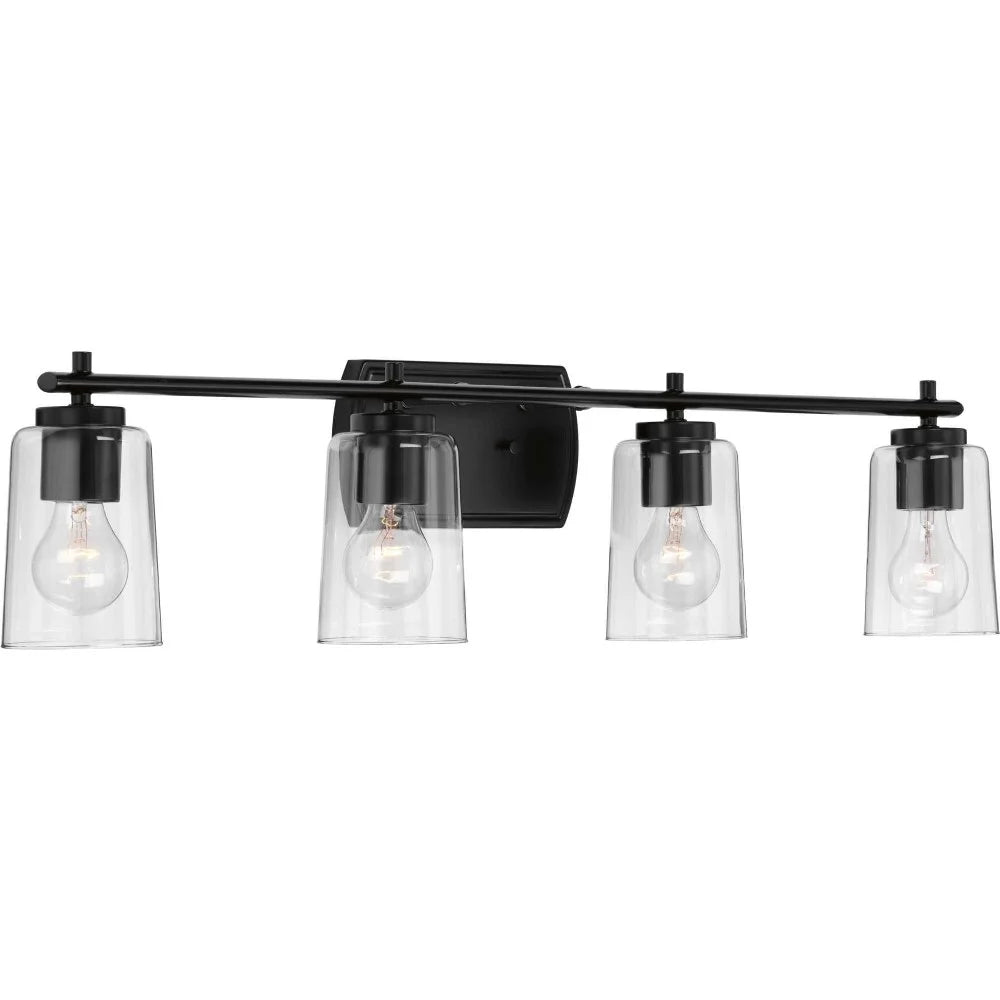 P300157-009-Progress Lighting-Adley - 4 Light - Cylinder Shade in New Traditional and Transitional and Traditional style - 32 Inches wide by 7.63