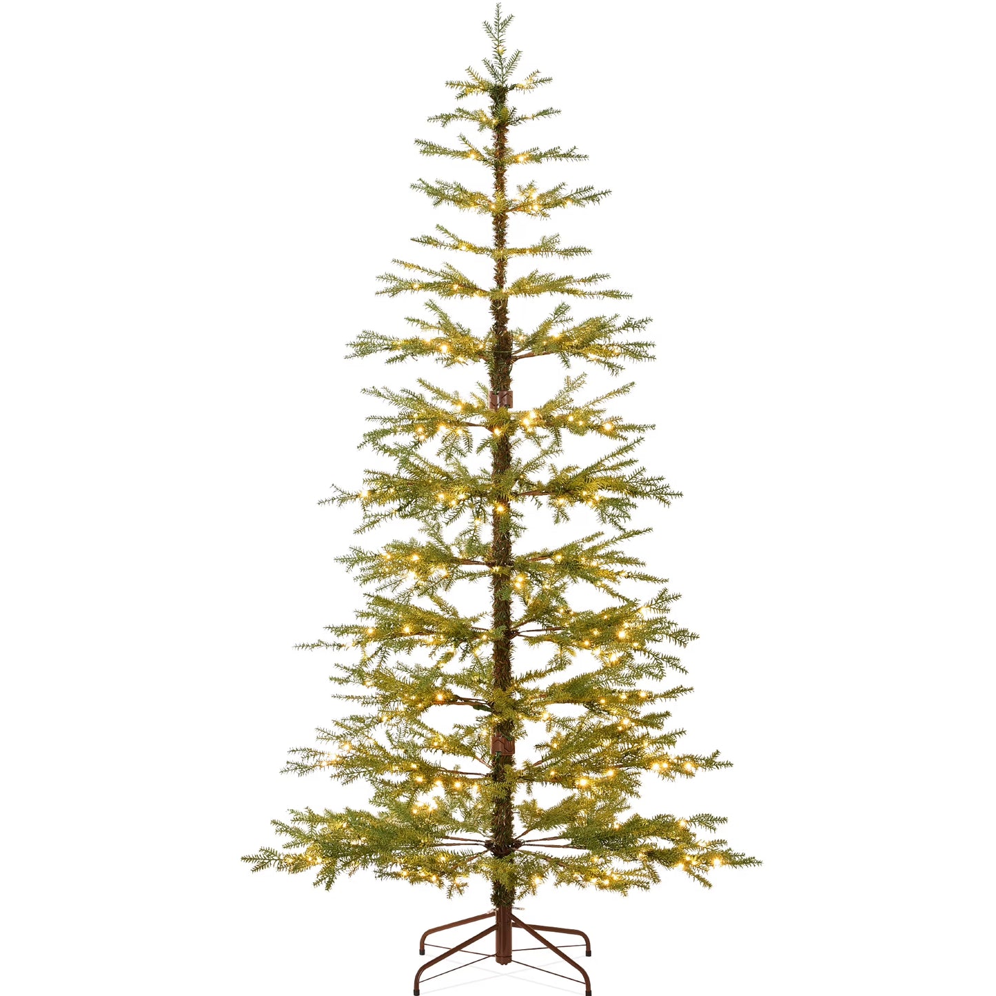 Best Choice Products 4.5ft Pre-Lit Sparse Christmas Tree w/100 2-in-1 LED Lights, Cordless Connection, Metal Stand