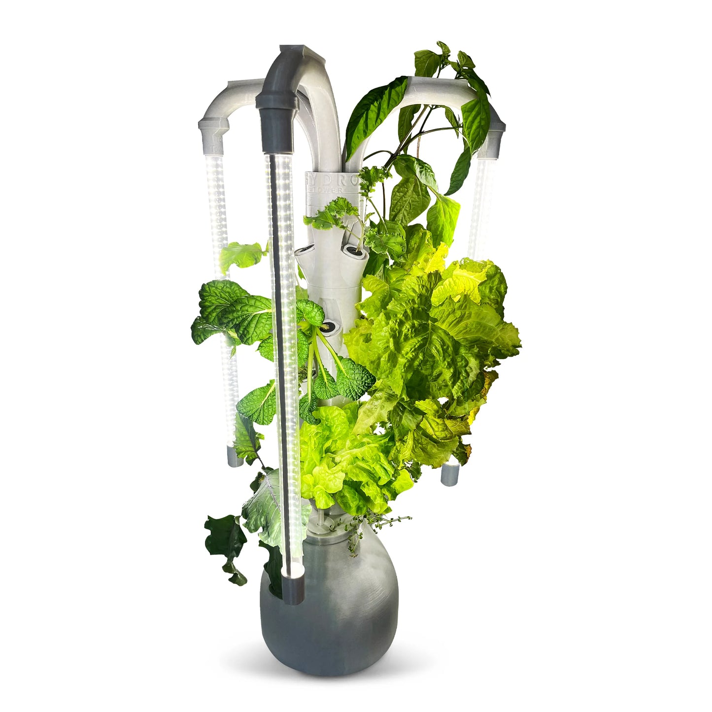 The Hydro Tower Hydroponic Tower with Integrated Lighting and Watering Systems | Simple Setup | Easy Upkeep | Fast Growth | (CT2 Model)