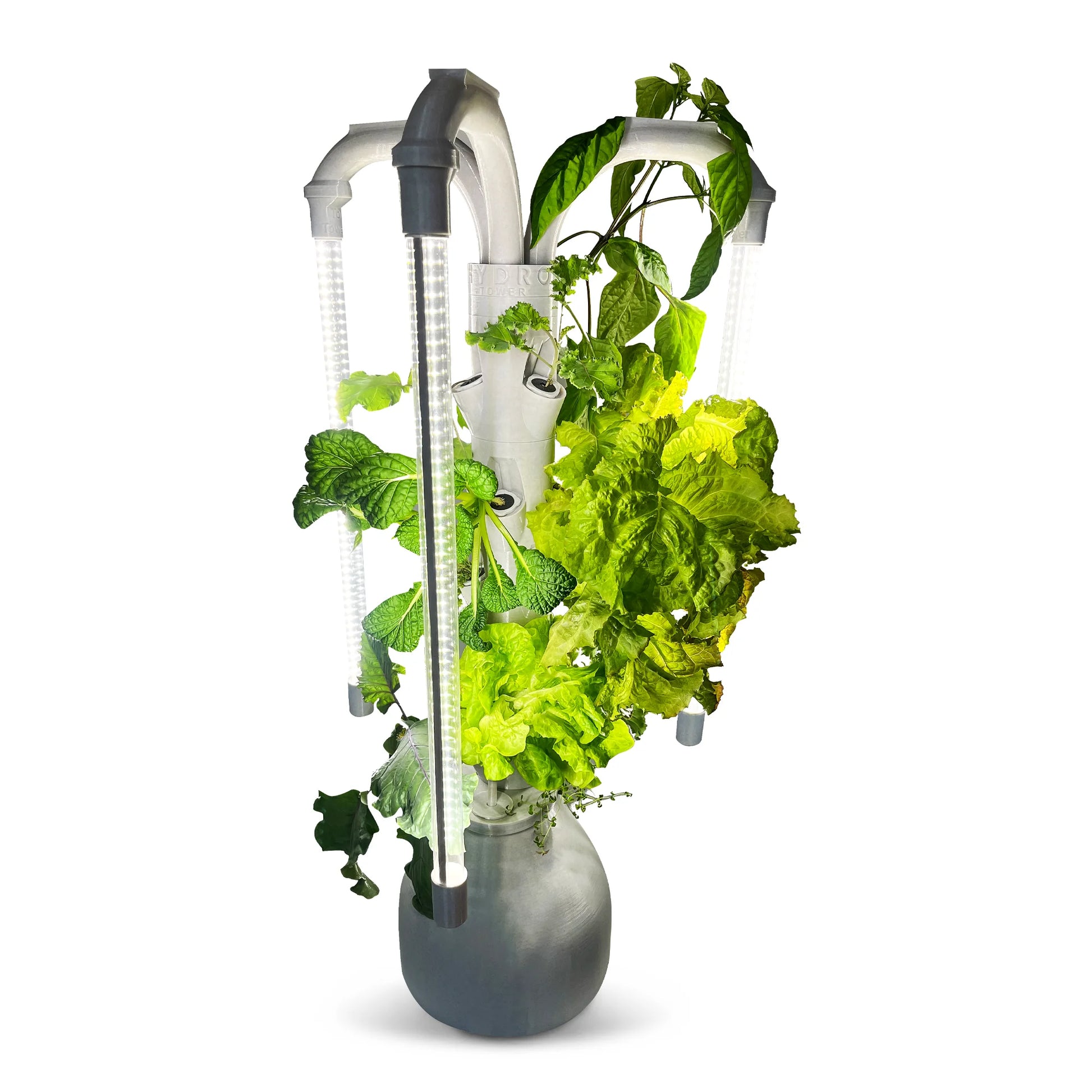 The Hydro Tower Hydroponic Tower with Integrated Lighting and Watering Systems | Simple Setup | Easy Upkeep | Fast Growth | (CT2 Model)