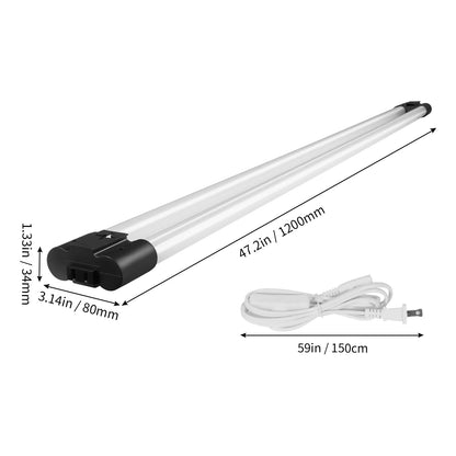KFFKFF LED Shop Light Bundle of 10, 4 Feet, 40W Connectable Workshop Lighting, 4500 Lumens Surface & Suspended Mount Ceiling Lamps 59 inch Power Cables with ON/OFF Toggle, Suitable for Garage