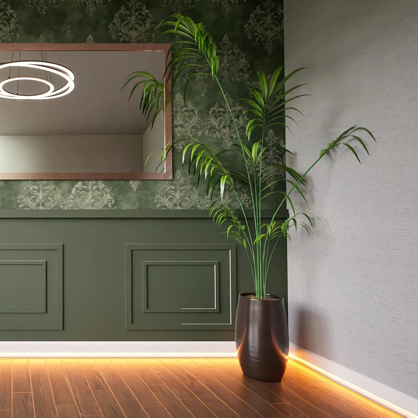 TUALCA 7-Piece 94.5? (55.12 ft) LED Baseboard Molding with Duct Kit for Seamless Ambient Home Accent Lighting | Waterproof Channel for Easy LED Strip Installation (Baseboard MOLDING with LED Duct)