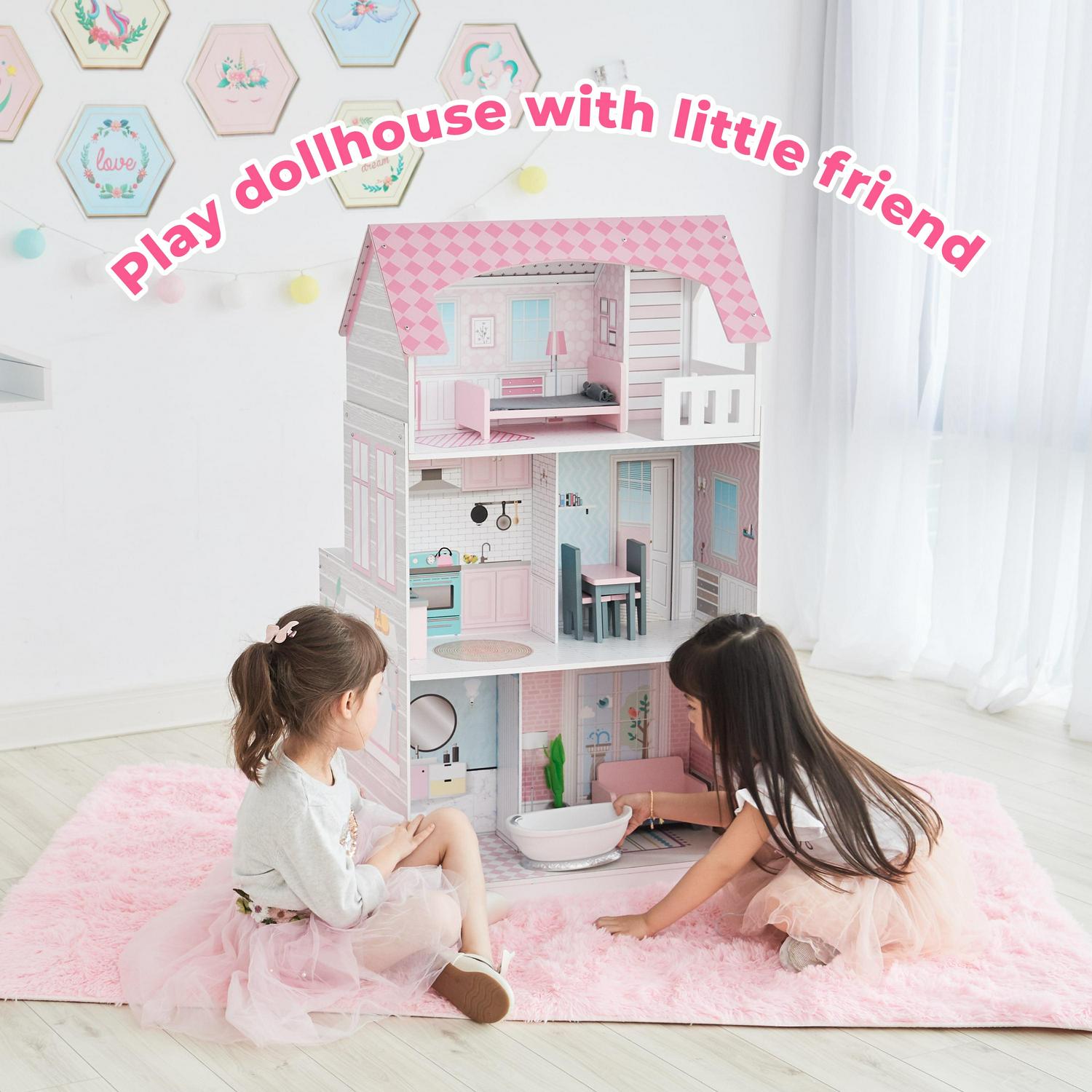 Teamson Kids Wonderland Ariel 2-in-1 Dollhouse/Play Kitchen Set