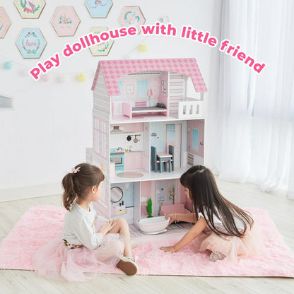 Teamson Kids Wonderland Ariel 2-in-1 Dollhouse/Play Kitchen Set