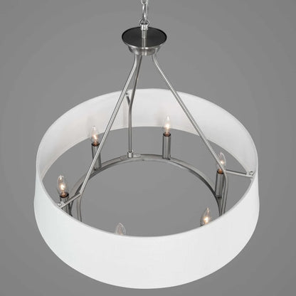 P4618-09-Progress Lighting-Cherish - Chandeliers Light - 6 Light in Coastal style - 24 Inches wide by 22.38 Inches high-Brushed Nickel Finish