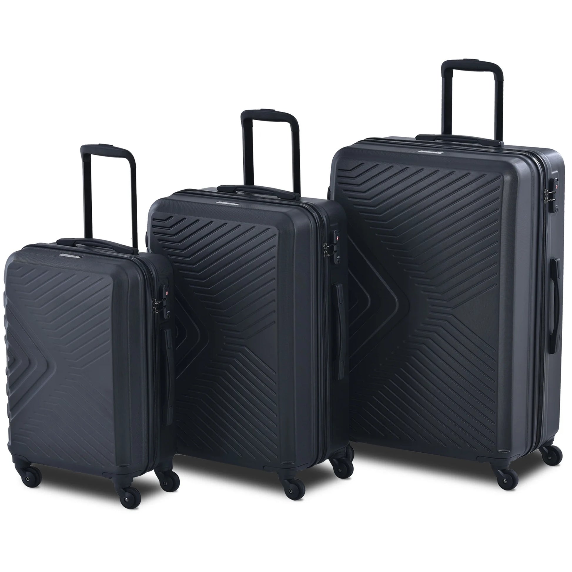 3 Piece Blue Luggage Travel Set, 20" 24" 28" Carry on Luggage with Spinner Wheels, Lightweight Hard Case Luggage Travel Suitcase Christmas Gifts for Business Trip Holiday Travel Cruise