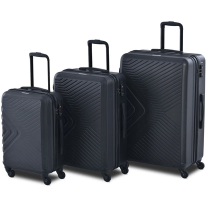 3 Piece Blue Luggage Travel Set, 20" 24" 28" Carry on Luggage with Spinner Wheels, Lightweight Hard Case Luggage Travel Suitcase Christmas Gifts for Business Trip Holiday Travel Cruise