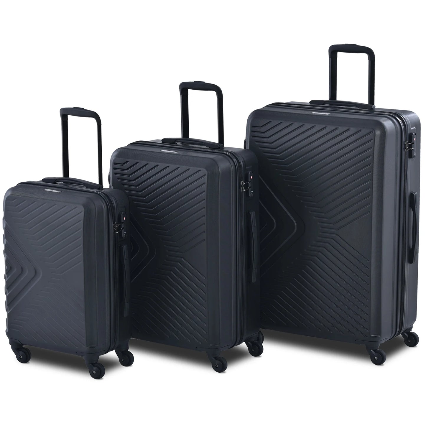 3 Piece Navy Luggage Travel Set, 20" 24" 28" Carry on Luggage with Spinner Wheels, Lightweight Hard Case Luggage Travel Suitcase Christmas Gifts for Business Trip Holiday Travel Cruise