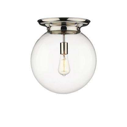 221-1F-PN-G202-14-Innovations Lighting-Beacon - 1 Light Flush Mount In Traditional Style-15.25 Inches Tall and 14 Inches Wide-Polished Nickel