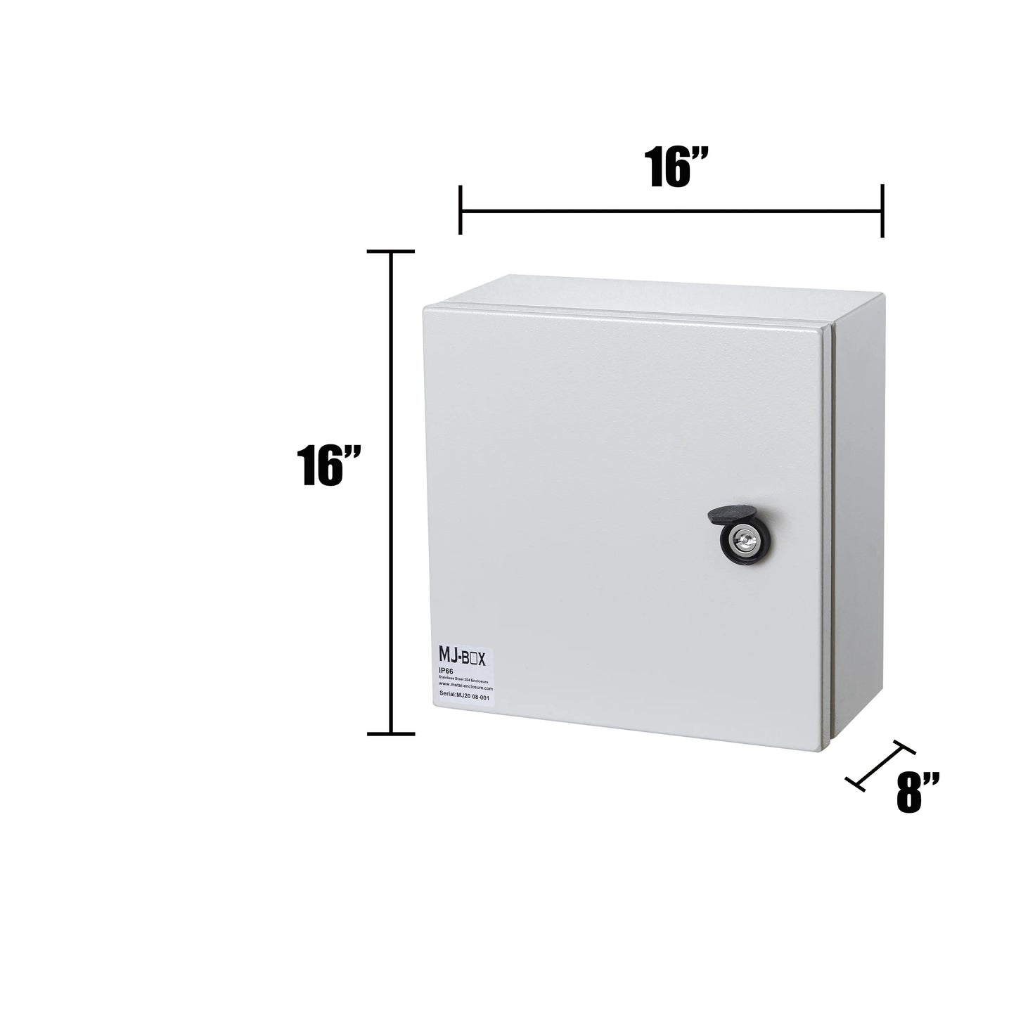 Autovo 16 x 16 x 8 In Carbon Steel Electrical Enclosure Box Waterproof IP66 Wall Mount Junction Box with Mounting Plate