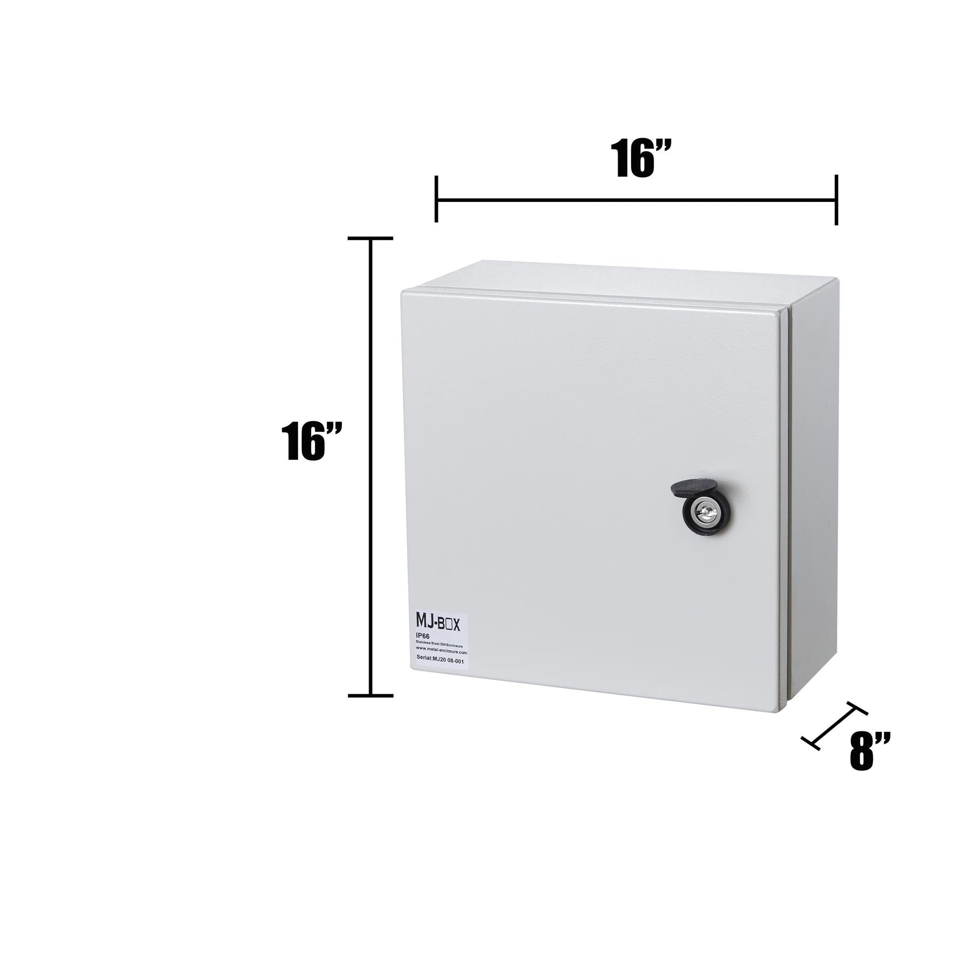 Autovo 16 x 16 x 8 In Carbon Steel Electrical Enclosure Box Waterproof IP66 Wall Mount Junction Box with Mounting Plate