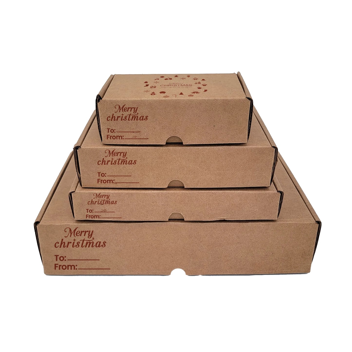 Ucanpack Christmas Mailing Boxes 7 x 5 x 3" - Xmas New Year Printed Holiday Gift Shipping Boxes - Holiday Shipping Box Made In USA Christmas Box Shipping Box Cardboard Shipping Boxes