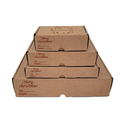 Ucanpack Christmas Mailing Boxes 7 x 5 x 3" - Xmas New Year Printed Holiday Gift Shipping Boxes - Holiday Shipping Box Made In USA Christmas Box Shipping Box Cardboard Shipping Boxes