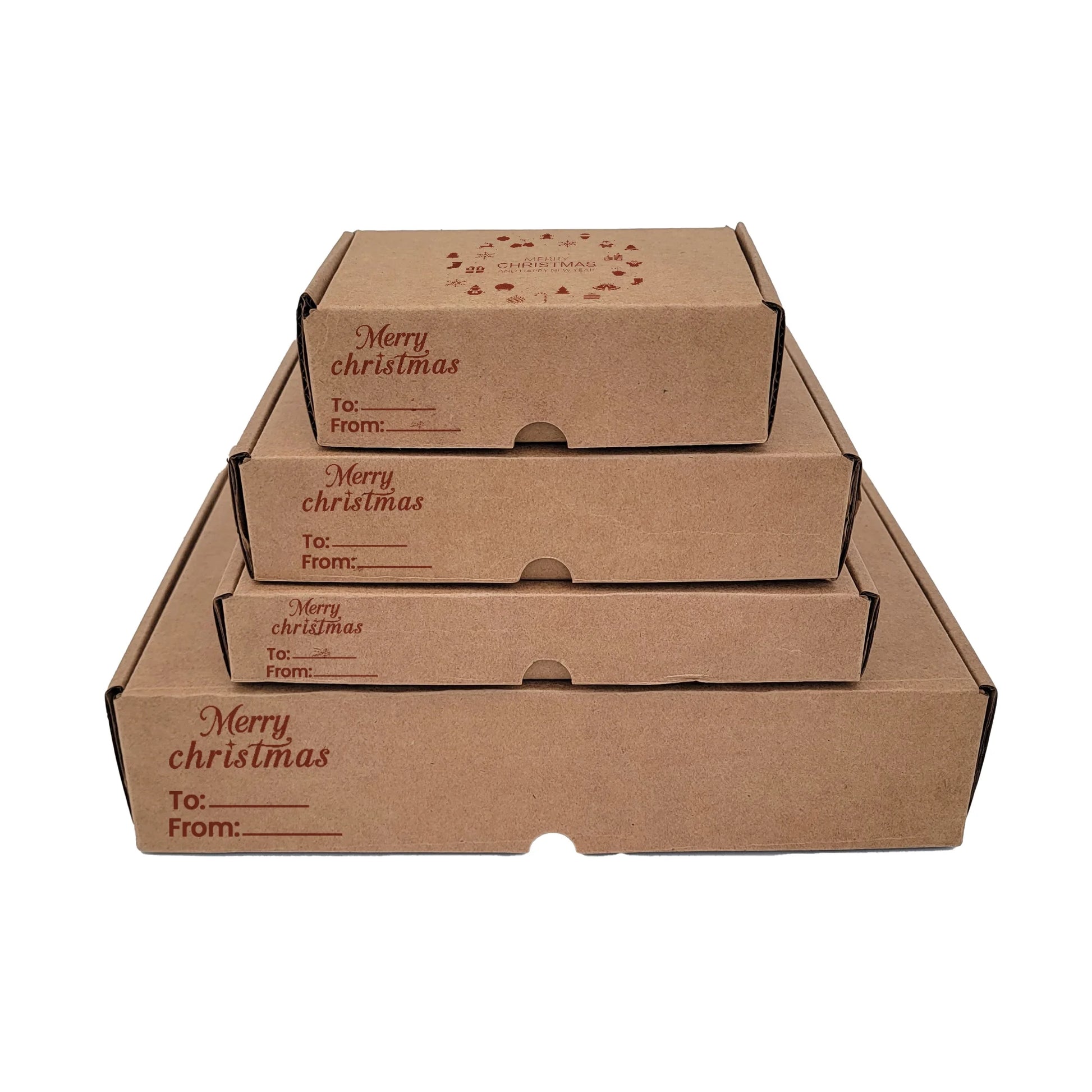 Ucanpack Christmas Shipping Boxes 10 x 5 x 3" - Xmas New Year Printed Holiday Mailing Boxes - Holiday Shipping Box Made In USA Christmas Small Business Supplies