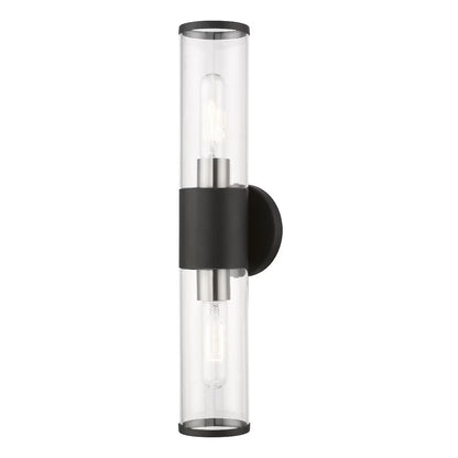 Livex Lighting Banca 2-Light Metal & Glass ADA Vanity Sconce in Polished Chrome