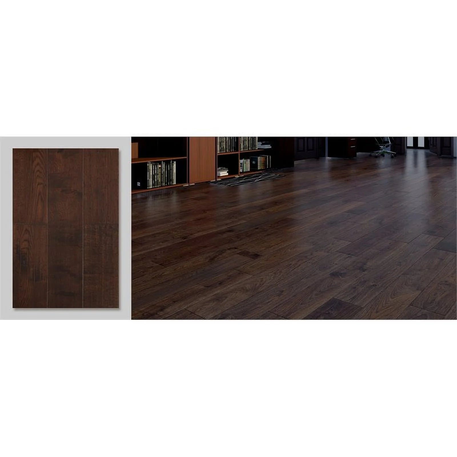 East West Furniture Sango Premier 1/2 x 7" Hardwood Flooring in Oak Walnut
