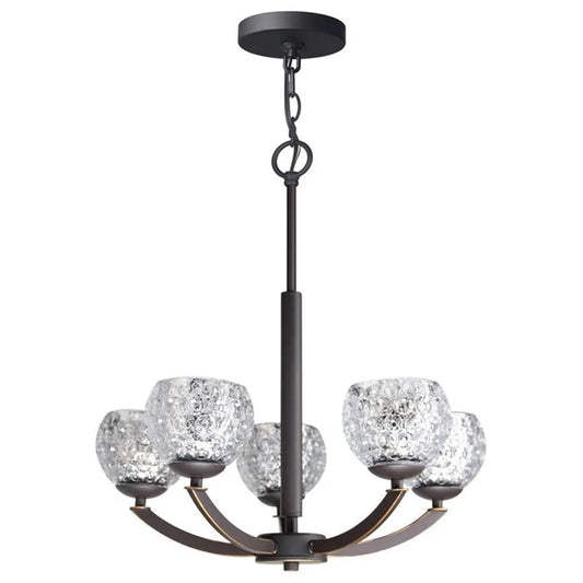 Woodbridge Lighting Mirage 5-Light Mercury Glass & Steel Chandelier in Bronze