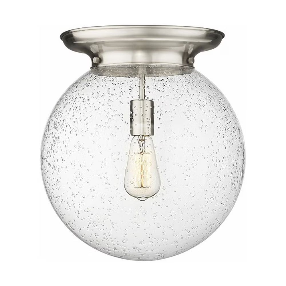 221-1F-PN-G202-14-Innovations Lighting-Beacon - 1 Light Flush Mount In Traditional Style-15.25 Inches Tall and 14 Inches Wide-Polished Nickel