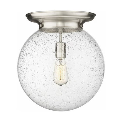 221-1F-PN-G202-14-Innovations Lighting-Beacon - 1 Light Flush Mount In Traditional Style-15.25 Inches Tall and 14 Inches Wide-Polished Nickel