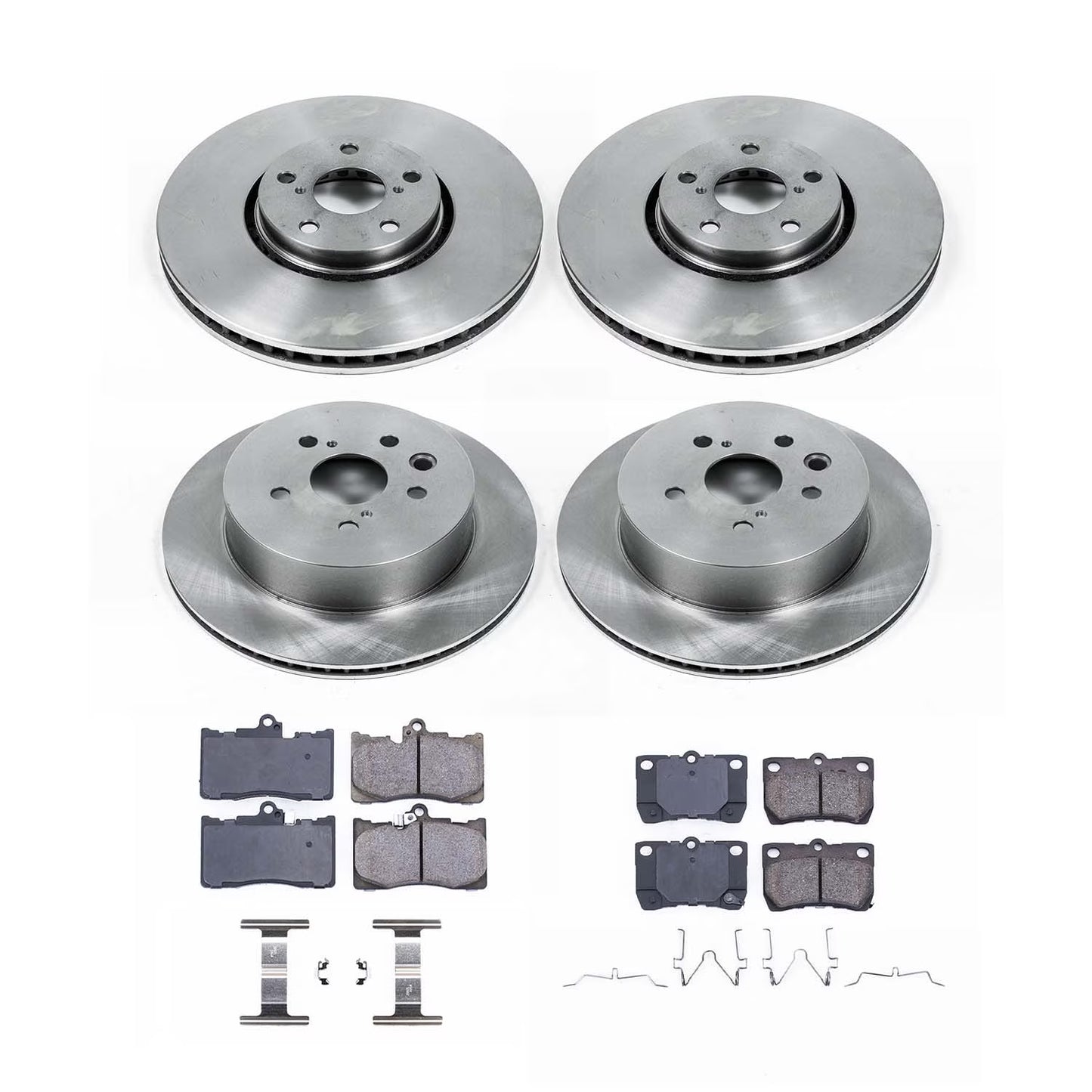 Ultimate Brakes Front and Rear Ceramic Brake Pad and Rotor Kit with Hardware WM81495