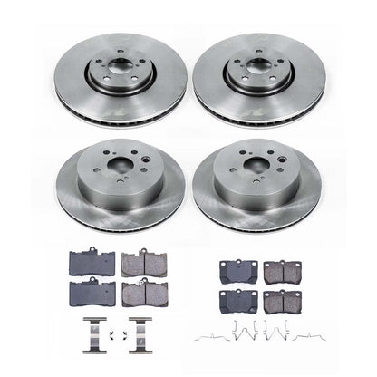 Ultimate Brakes Front and Rear Ceramic Brake Pad and Rotor Kit with Hardware WM81495