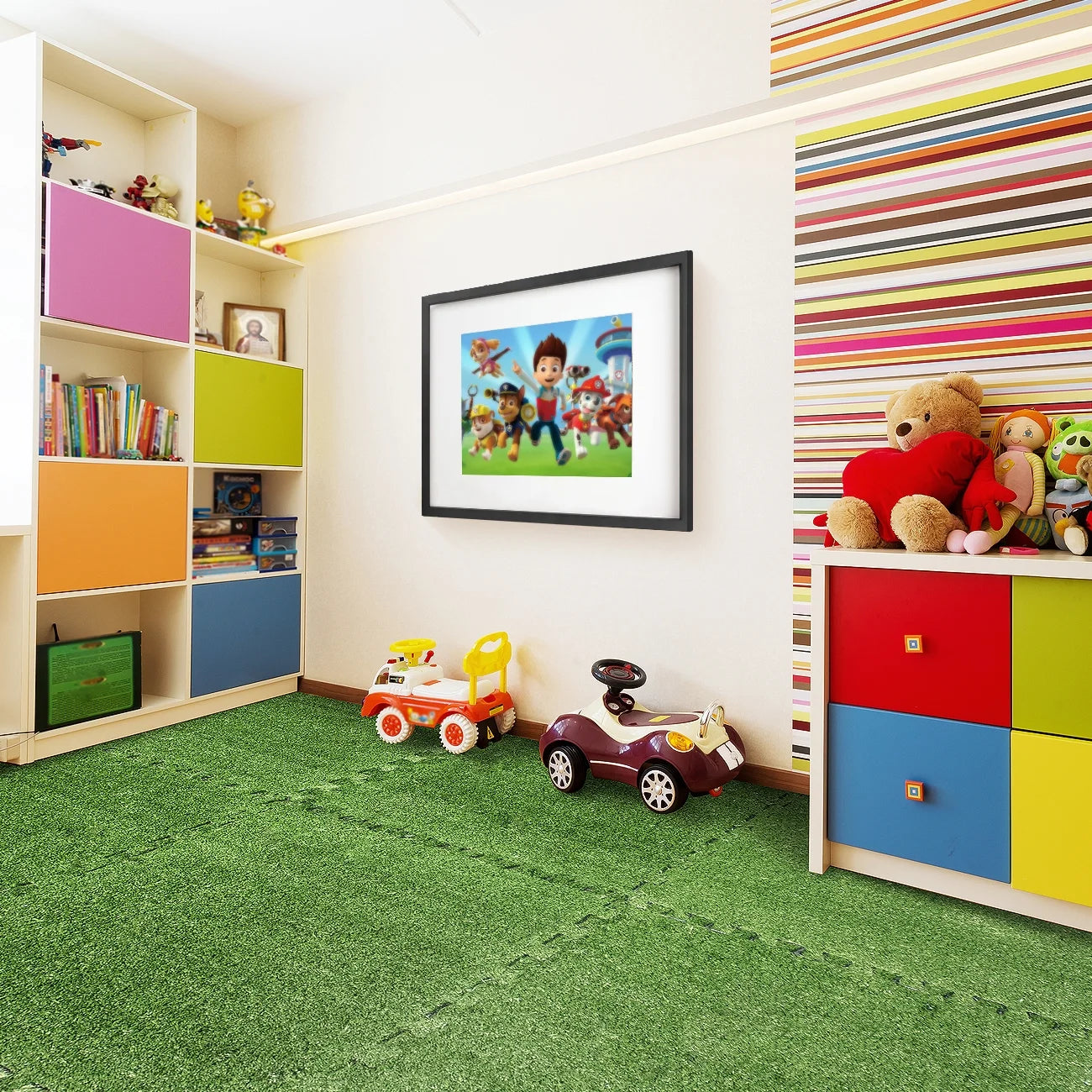 Sorbus 48sq ft Plastic interlocking Floor Tiles, 12-Tile