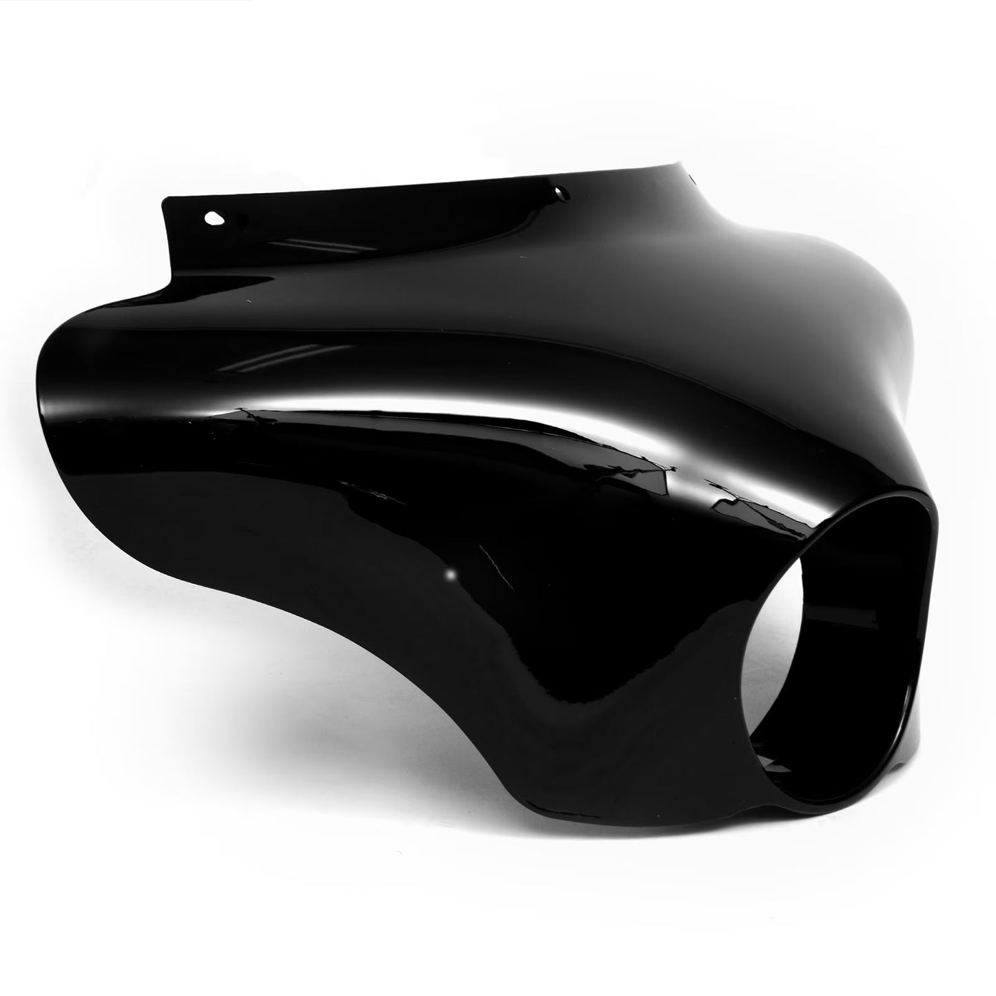 Krator 15" Tall Blackout Batwing Windshield Headlight Fairing Compatible with Harley Davidson FXDC Dyna Super Glide Custom 2006-2014 (Mounting Hardware Required)