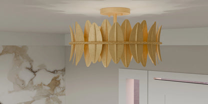 LIZ1716GFL-Quoizel Lighting-Liza - 3 Light Semi-Flush Mount In Modern Style-9.5 Inches Tall and 16 Inches Wide