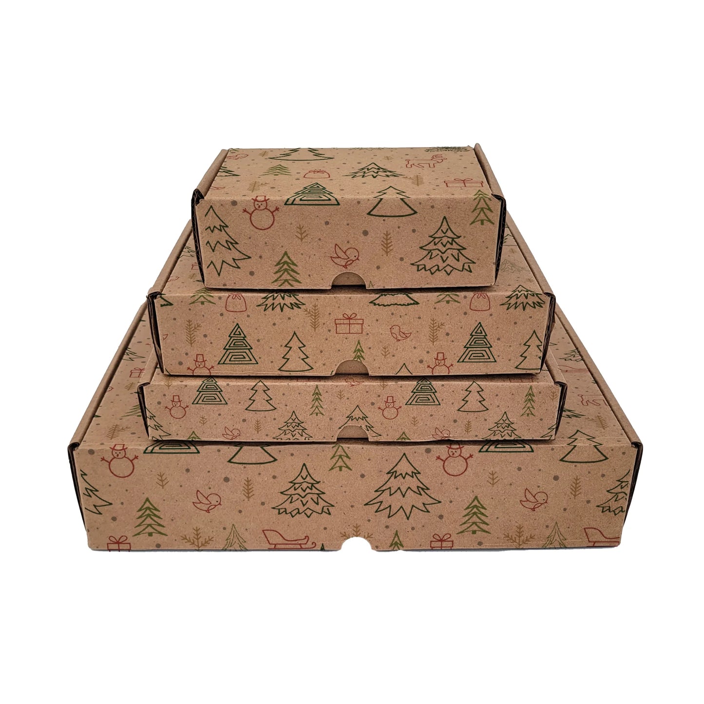 Ucanpack Christmas Mailing Boxes 11? x 11 ft x 5 ft" - Winter Forest Printed Christmas Boxes - Holiday Shipping Box Made In USA Holiday Box Corrugated Shipping Boxes