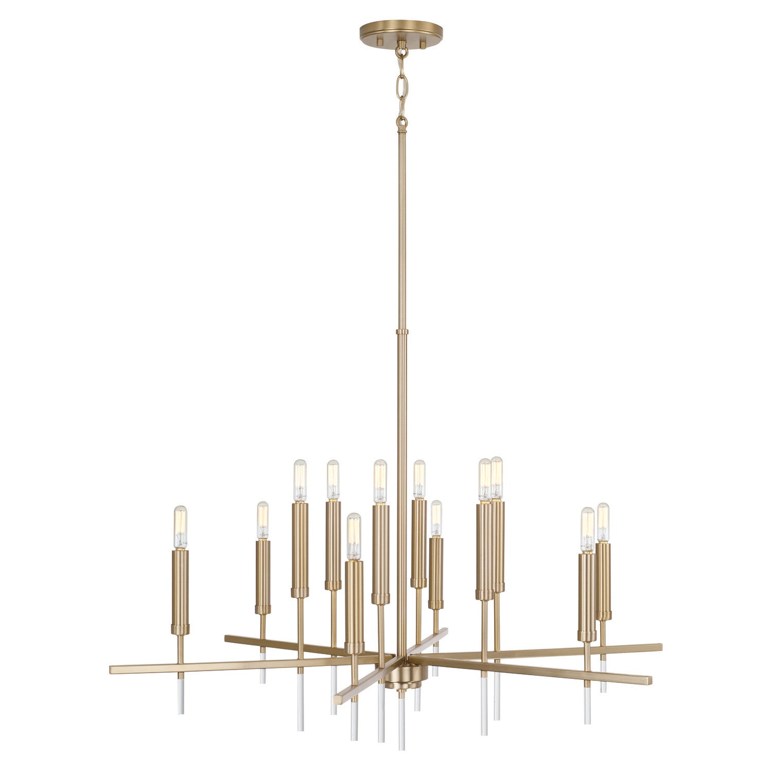 12 Light Chandelier In Mid-Century Modern Style-25 Inches Tall And 35 Inches Wide -Traditional Installation Capital Lighting 449301Ma