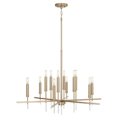 12 Light Chandelier In Mid-Century Modern Style-25 Inches Tall And 35 Inches Wide -Traditional Installation Capital Lighting 449301Ma