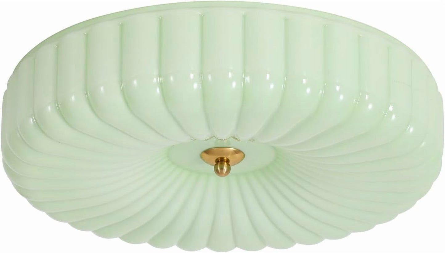 KCO Lighting Mid Century Modern LED Ceiling Lights Mint Green Glass Ceiling Lamp Large Hallway Ceiling Light