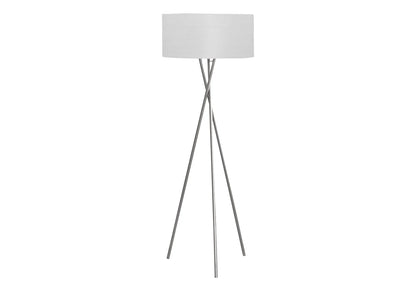 Modern Tripod Floor Lamp - 62" Black Metal & Ivory Shade - 3-Way Dimmable Lighting for Living Room & Bedroom