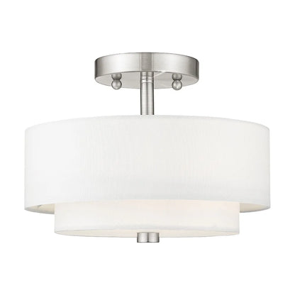 Livex Lighting Claremont Ceiling Mount in Brushed Nickel