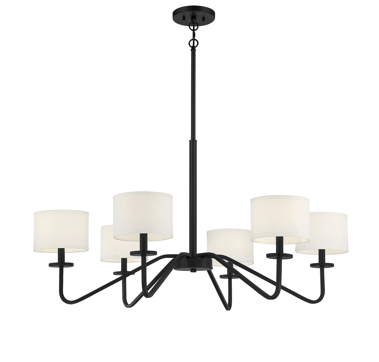 Trade Winds Lighting 6-Light Chandelier In Matte Black