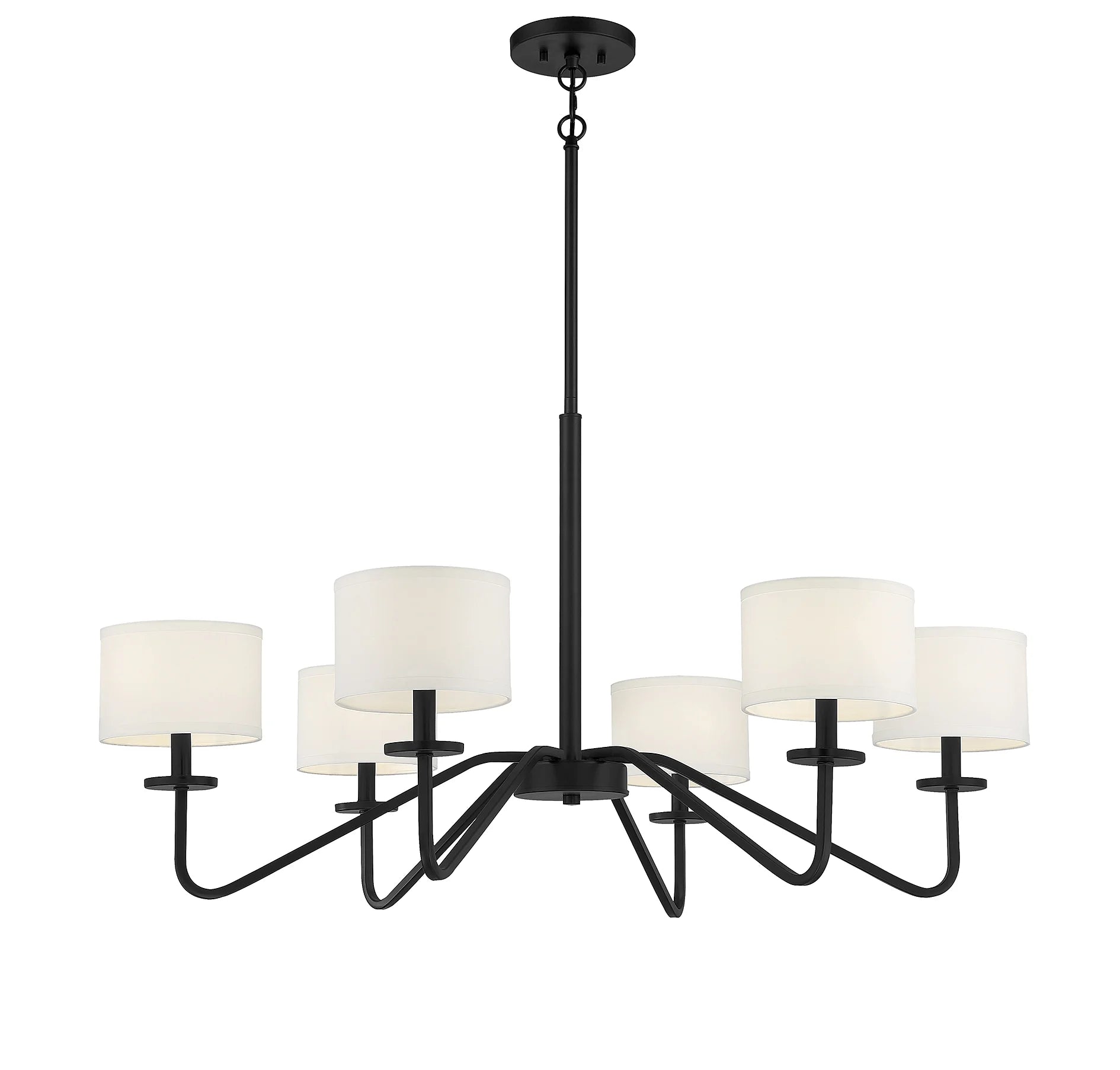 Trade Winds Lighting 6-Light Chandelier In Matte Black