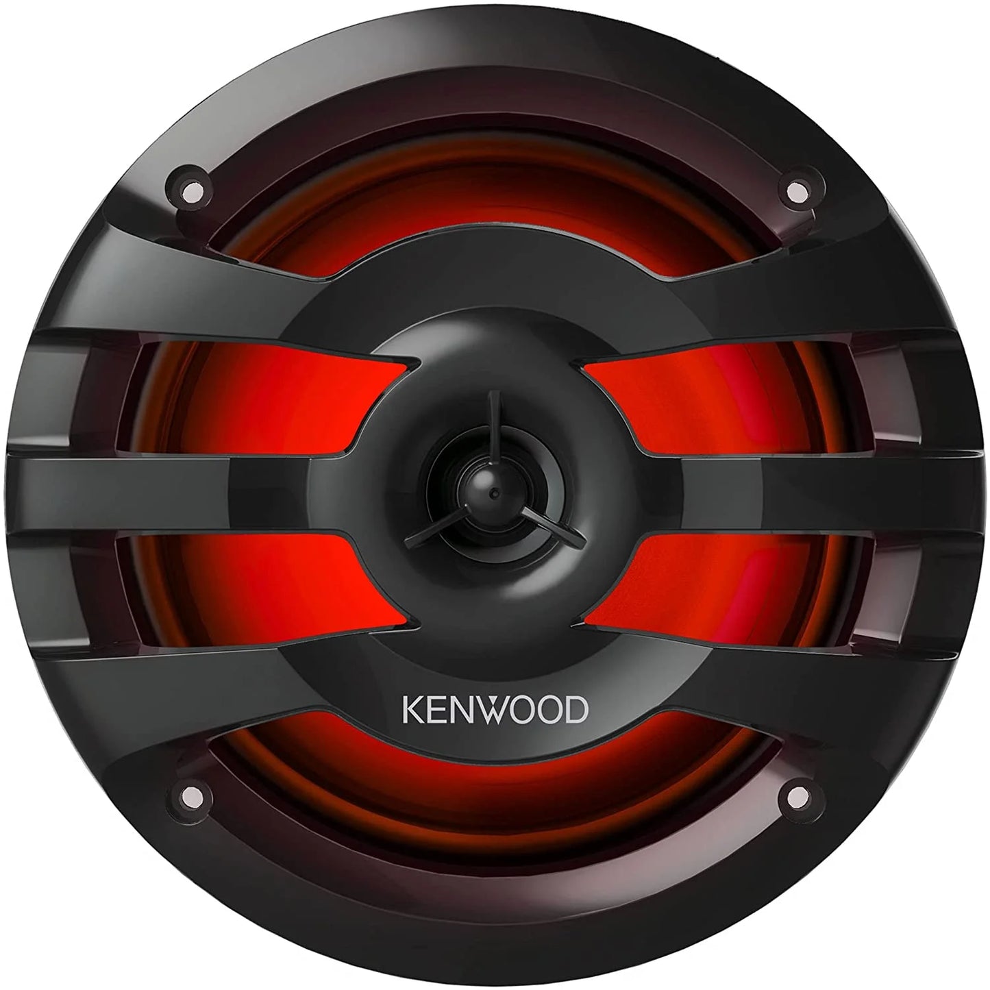 KENWOOD KFC-1673MRBL 6.75 2-Way Marine Speaker(Black) with RGB Lighting, Remote Control Included, 260 Max Power
