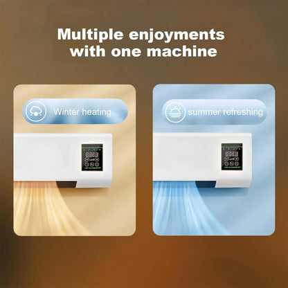 BUERCWS 6,000 btu Through-the-Wall Air Conditioners, Climafy Air Conditioning Split Max, 110v, Cools Up to 250 Sq.Ft., Quiet Operation, with Remote Control, Cooling and Heating, White