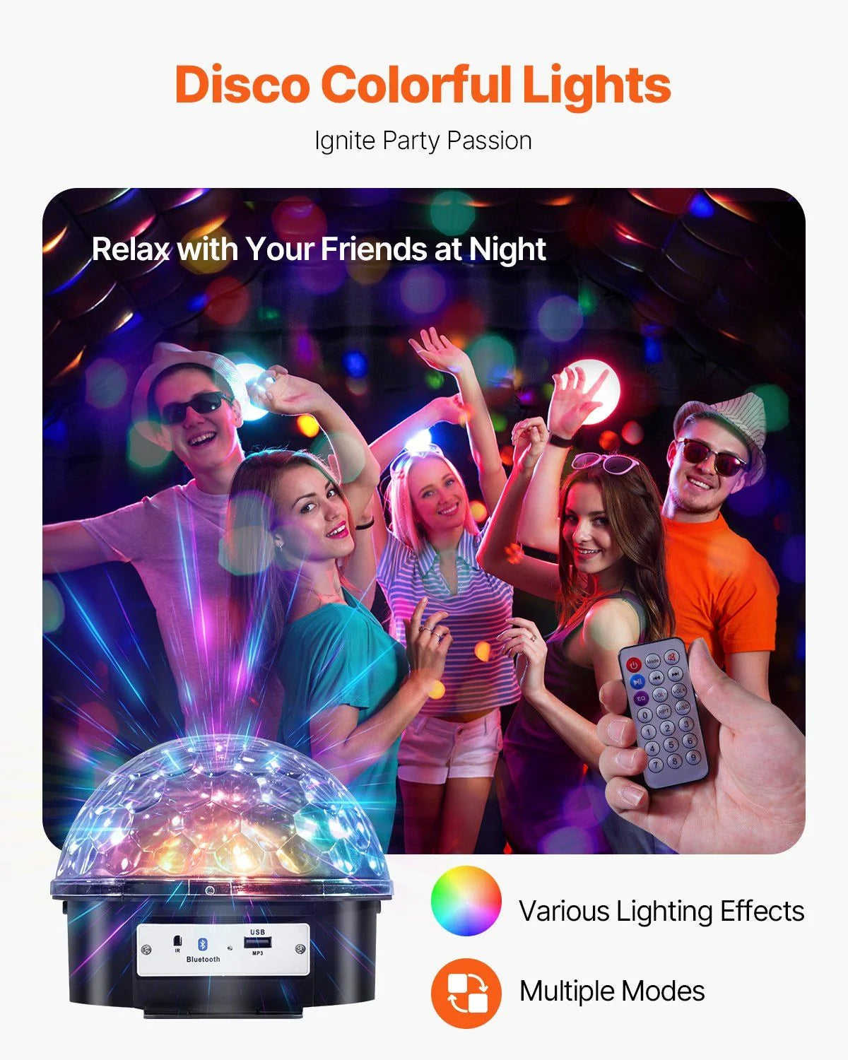 Inflatable Dance Party Tent - 19.7 x 16.4 FT Blow Up Nightclub with Built-in Lighting for Weddings & Events