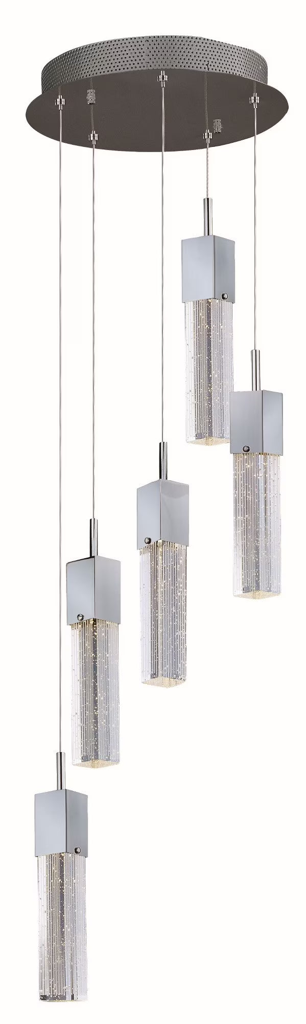 E22765-89BZ-ET2 Lighting-Fizz III-37.5W 5 LED Pendant in Mediterranean style-13.75 Inches wide by 12 inches high-Bronze Finish