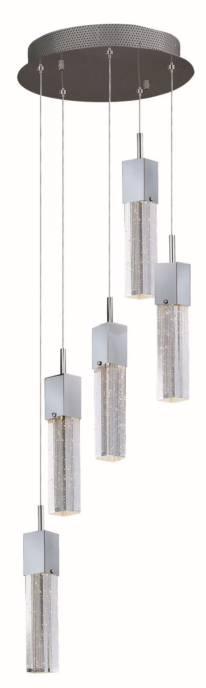 E22765-89BZ-ET2 Lighting-Fizz III-37.5W 5 LED Pendant in Mediterranean style-13.75 Inches wide by 12 inches high-Bronze Finish