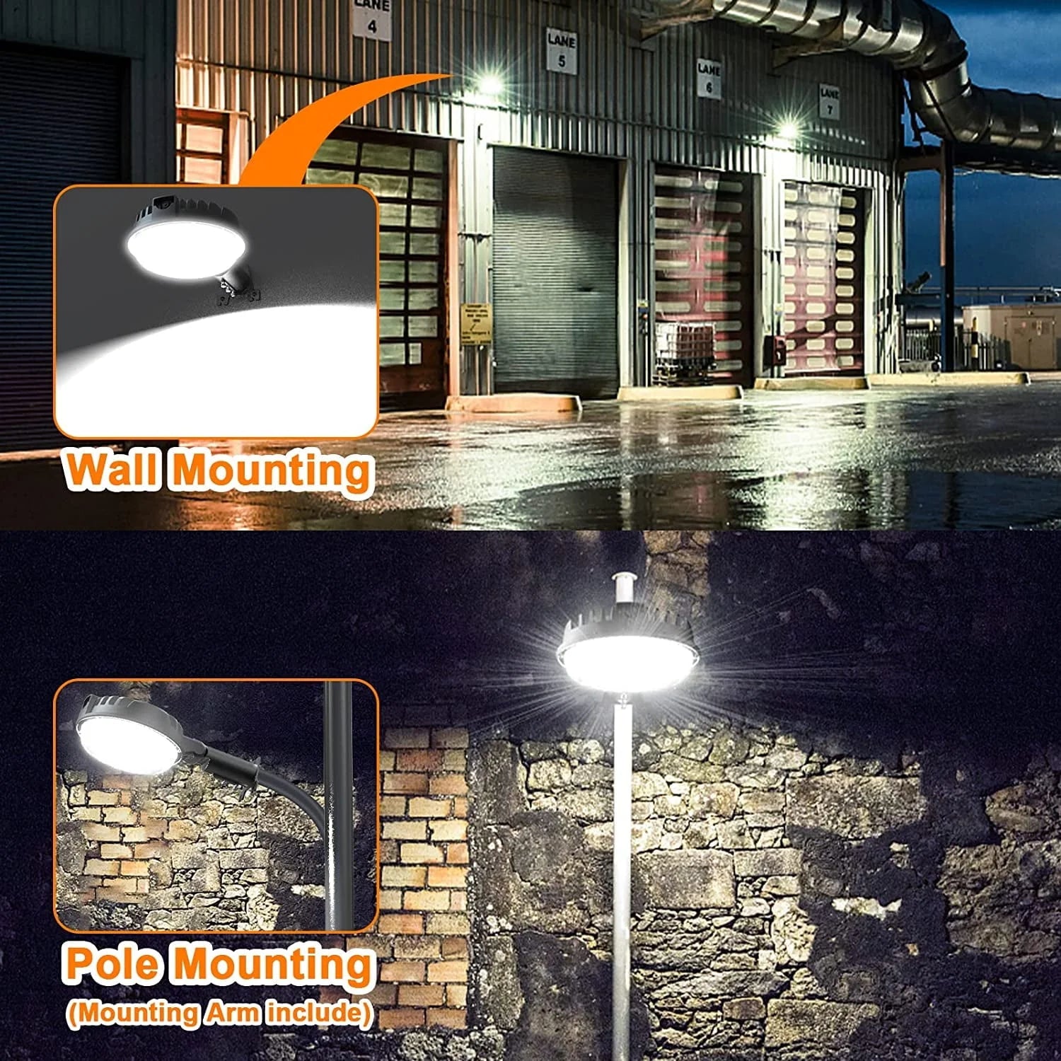 Led Barn Lights 150W Dusk to Dawn Outdoor Lighting Waterproof Outdoor Security Lights for Garage Yard Street Warehouse