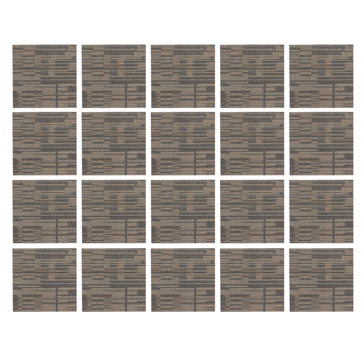 20Pcs Modern Square Carpets 20x20-inch Repeated Use Floor Tile Washable Mats 5.5mm Thickness Carpet for Cement Wood Ceramic Tiles and Flooring